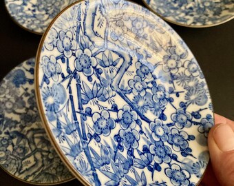 日本の磁器製青花装飾皿 - 20世紀 - Etsy 日本