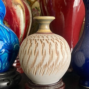 Jarrón de cerámica hecho a mano de Anderson Design, 10 cm, EE. UU., siglo XX.