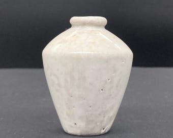 Small Antique White Glazed Porcelain Bottle, 6.6cm, Likely Korean.