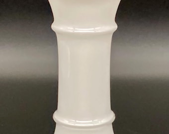 Vintage Holmegaard 'MB' Series Opal White Glass Vase, 23cm, Michael Bang, Circa 1981.