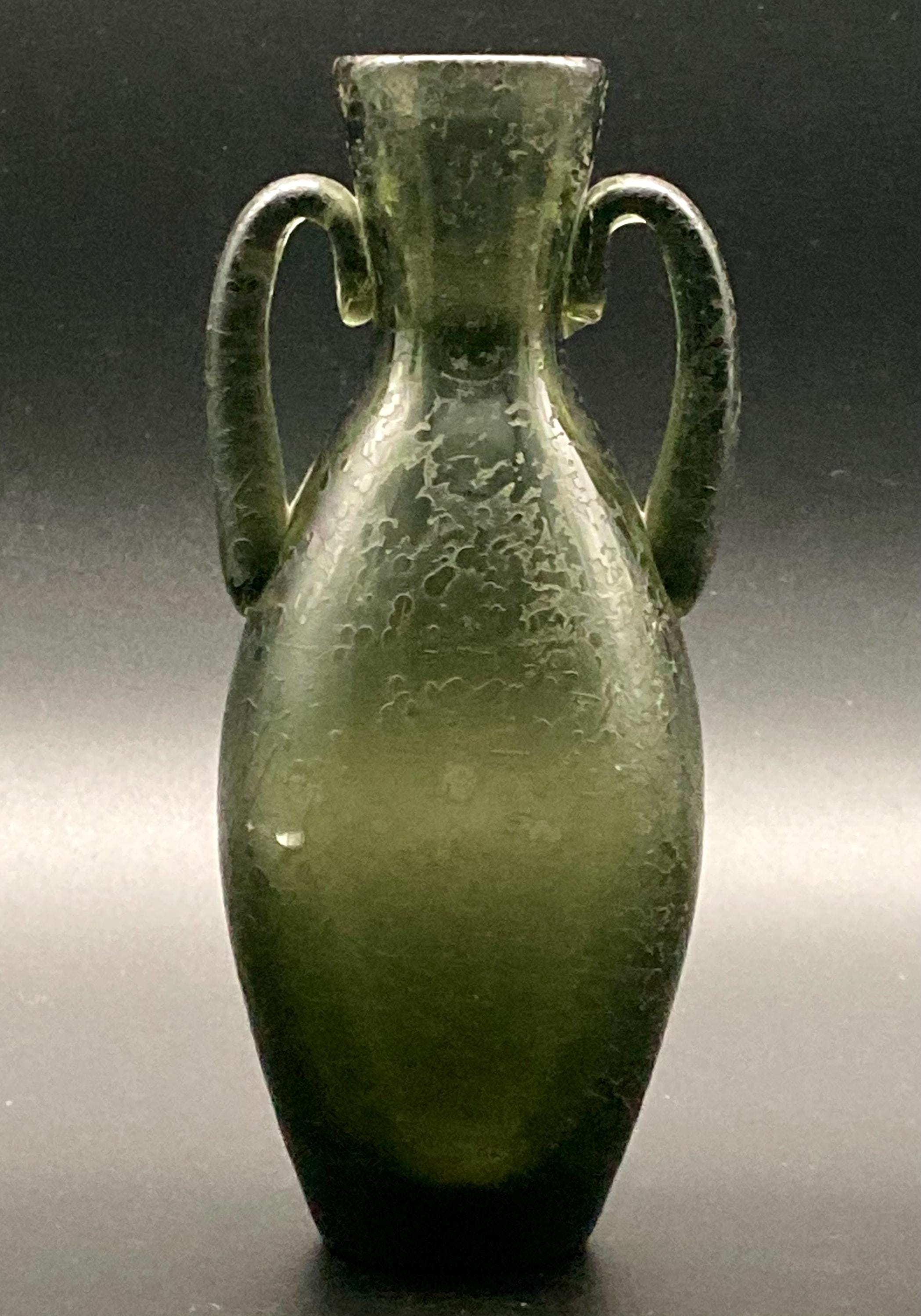 Archimede Seguso Murano Glass Amphora Vase, 23cm, 20th Century