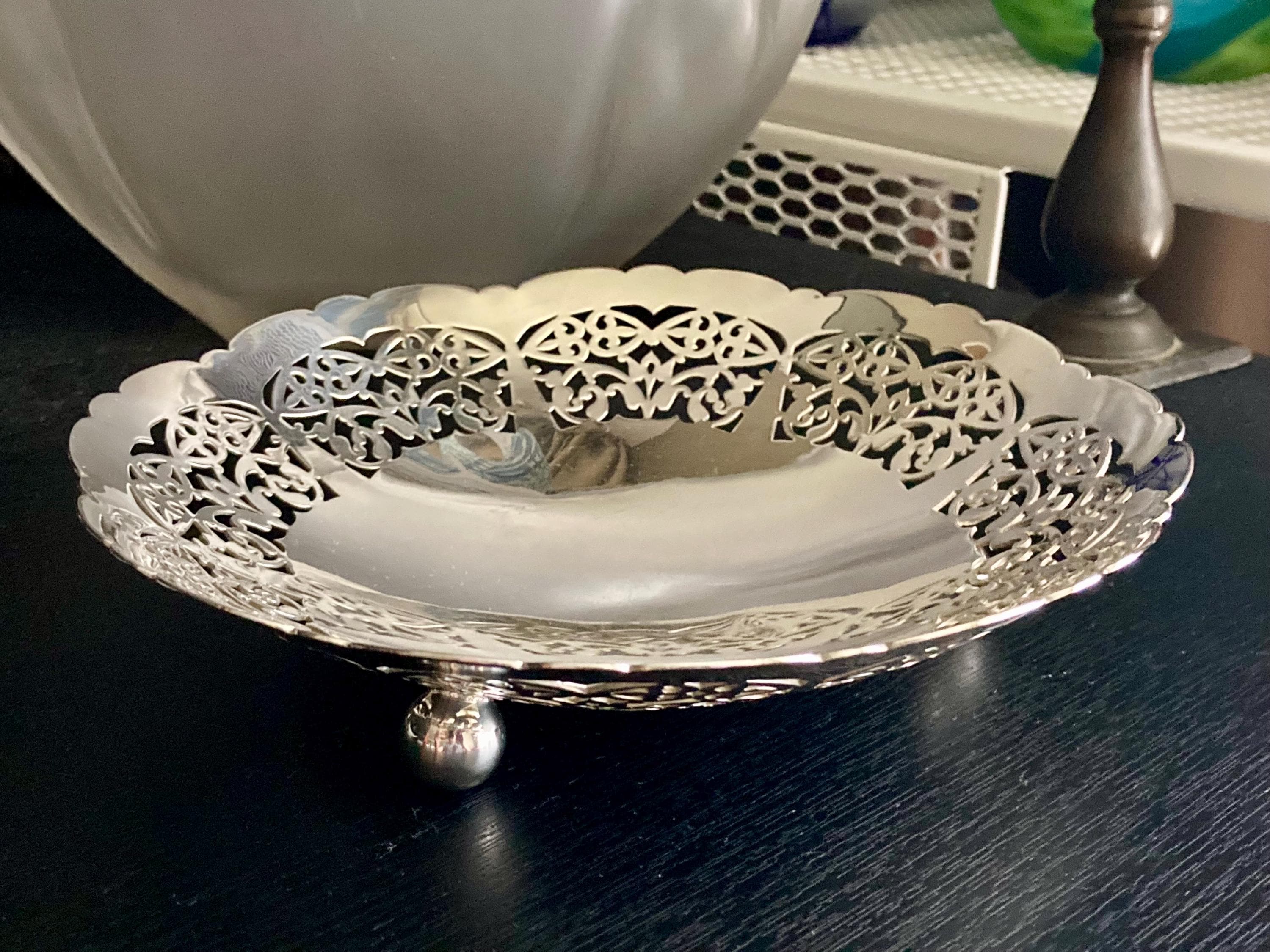 工芸品 MAPPIN & WEBB MAPPIN PLATE Pedestal Bowl 工芸品 MAPPIN & WEBB MAPPIN PLATE Pedestal Bowl 金属工芸 MAPPIN