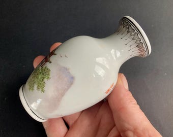 中華藝術館　磁器花瓶　ヴィンテージ中国花瓶 中国粉彩磁器花瓶 – 書道 – 20世紀 - Etsy 日本