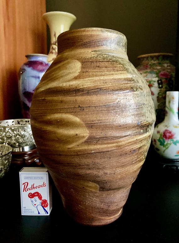 20世紀の日本の備前焼の陶器の花瓶 - Etsy 日本