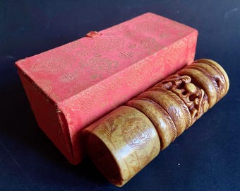 Chinese Hand Carved Stone Dragon Seal – Mid-20th Century