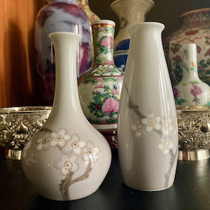 Pair of Vintage Bing & Grondahl Porcelain Vases - 12cm - Denmark c.1970's - Outstanding Condition - Pottery and Ceramics - Home Decor.
