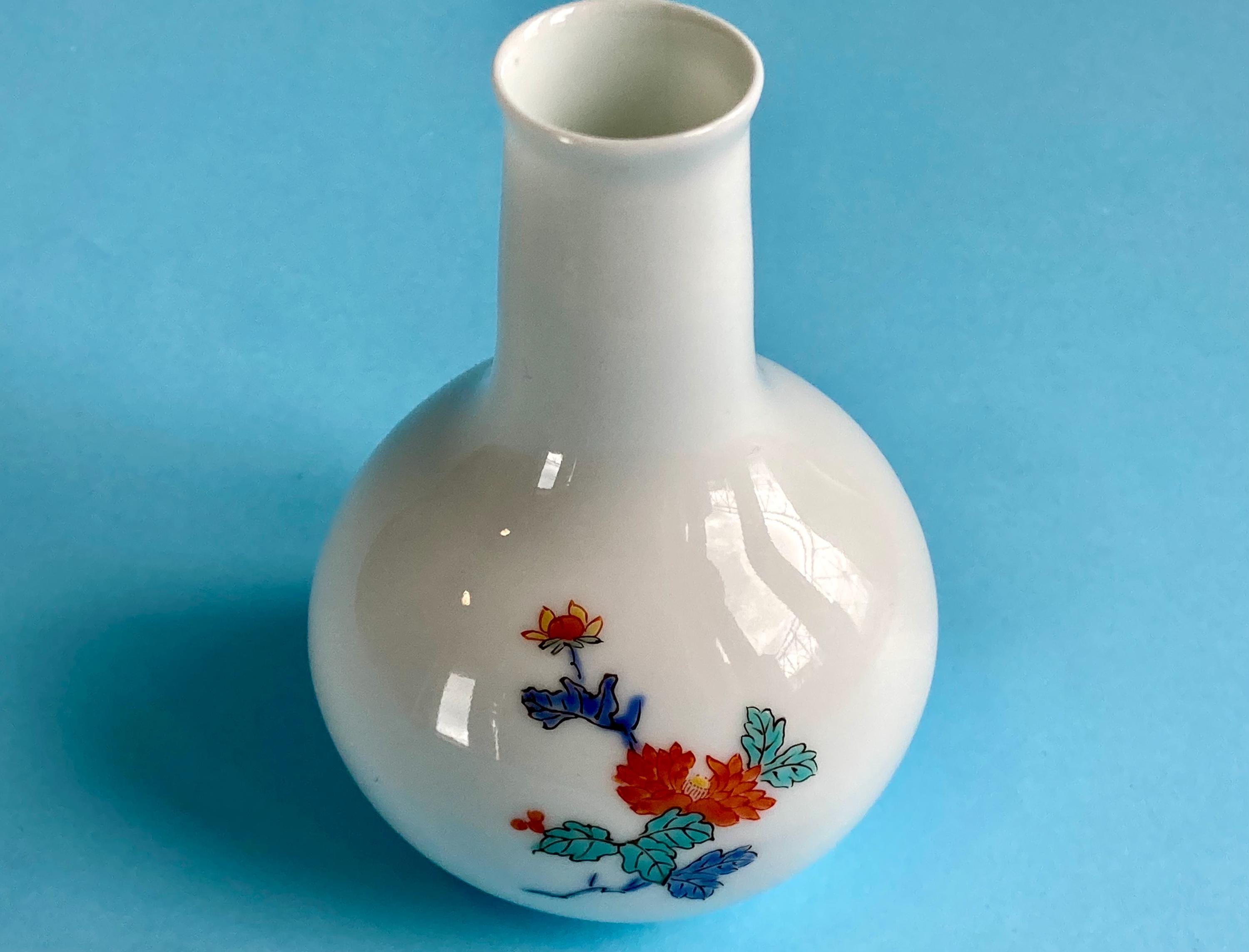 有田焼花瓶 手描き有田焼花瓶、20世紀日本の磁器、高さ11cm - Etsy 日本