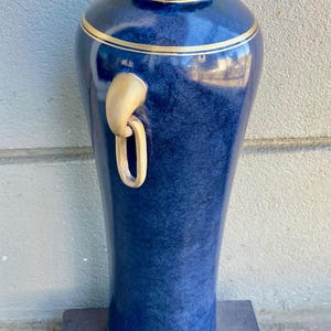 Antique Neo-Classical Powder Blue Porcelain Vase with Mounts - 38cm - Likely Japanese c.1920&#39;s - Style of Sevres - Home Decor - Gift for Her