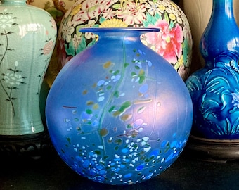 Vintage Art Glass Vase Isle of Wight Studio Glass Vase Handblown