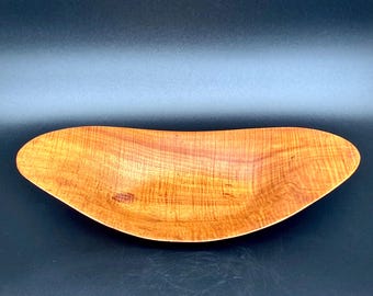 Flamed Hawaiian Koa Wood 43cm Bowl by Millard Blair, Mid Century Honolulu.