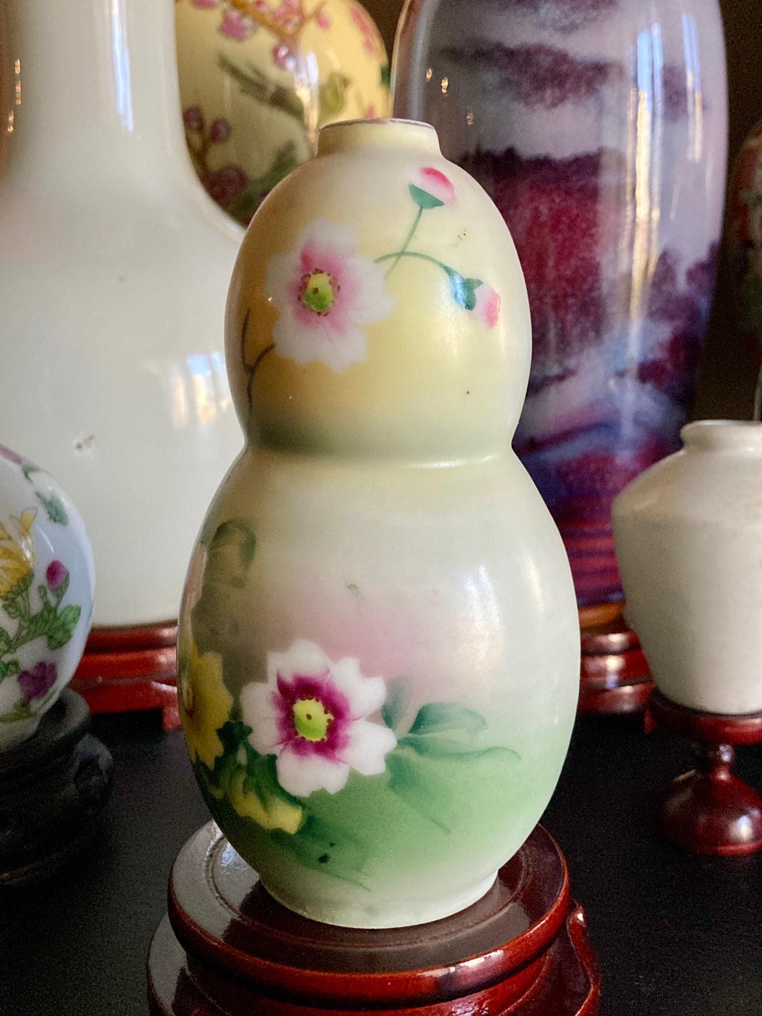 アンティークニッポンIE&C手描き磁器ひょうたん花瓶 - Etsy 日本