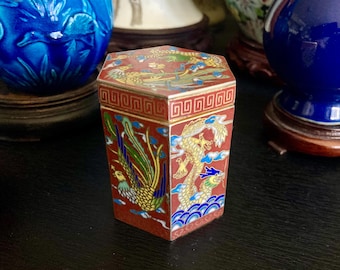 Chinese Cloisonné Box - Etsy