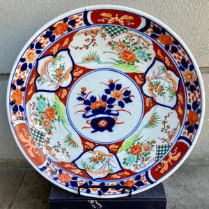 Antique Japanese Imari Chop Plate - Charger - 32cm&#39;s - c.1900-1930 - Excellent Condition - Classic Asian Art - Home Decor - Gift for Her.