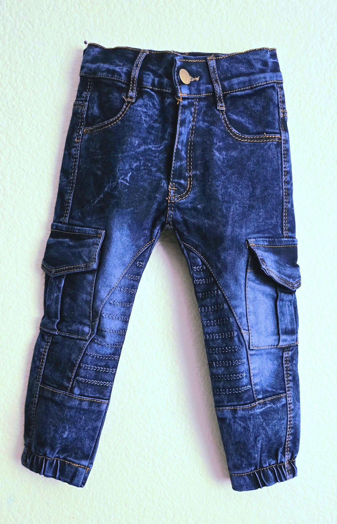 Boys Black Denim Jogger