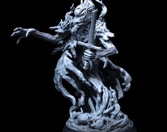 Ghost 02, Miniature, Necromancer, 3D Print, DND Miniature, Fantasy Miniature, Tabletop Miniature, Character, Game DND, 32mm, 75mm