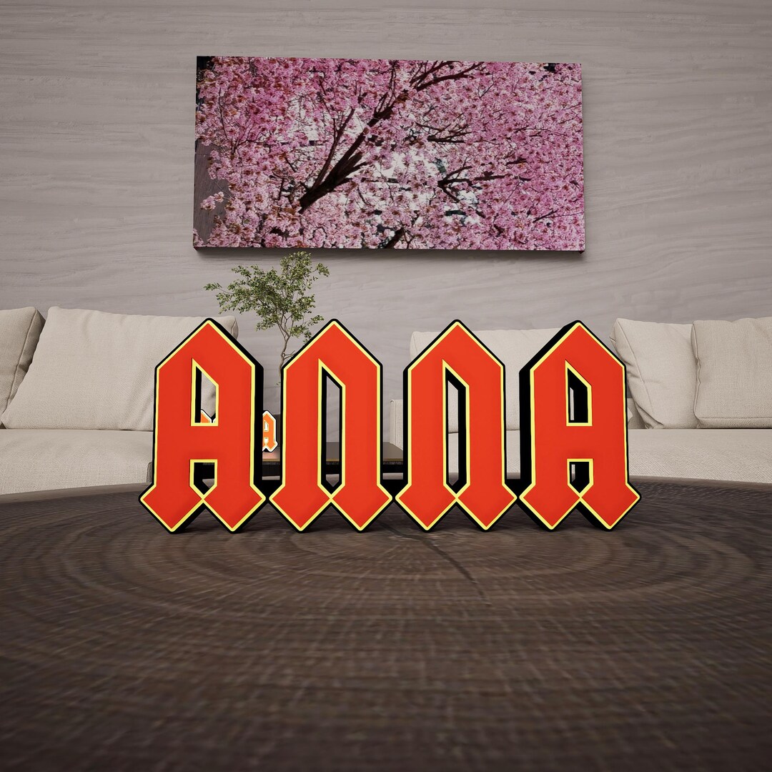 Custom AC/DC Logo Sign. Perfect for Rock Fans, Personalized Gifts ...