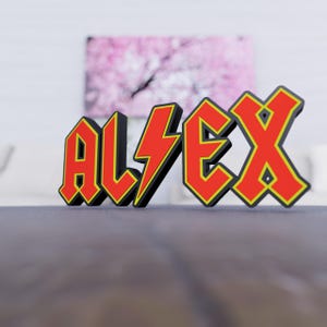 Custom AC/DC Logo Sign. Perfect for Rock Fans, Personalized Gifts ...