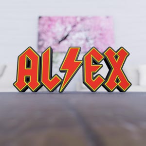 Custom AC/DC Logo Sign. Perfect for Rock Fans, Personalized Gifts ...