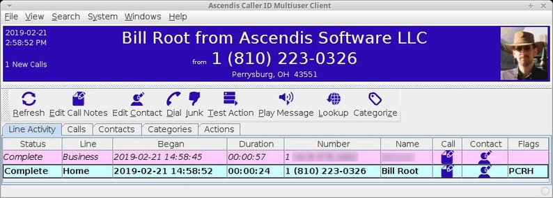 ACIDMU for 1 Phone Line Ascendis Caller ID Multiuser image 1