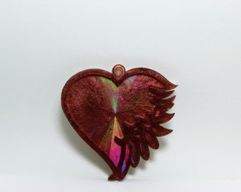 Made to order Angel heart Halo ornament