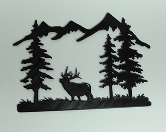 3D printed elk wall art