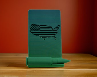Patriot Phone Stand  with US flag an ammo