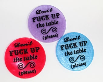 Polite humor coasters