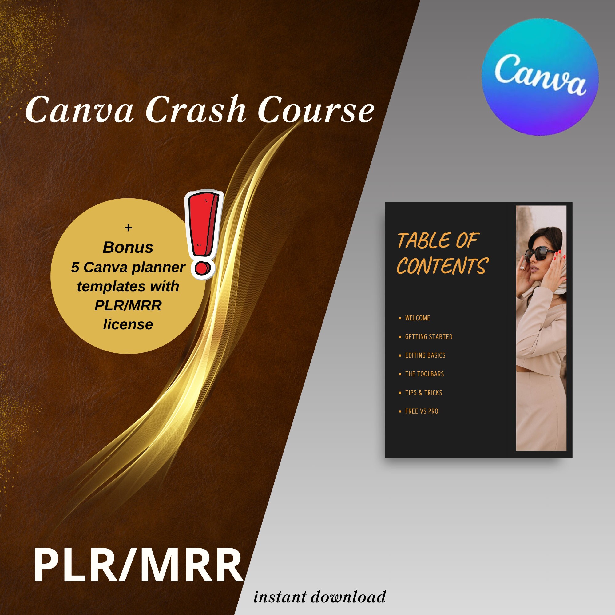 Ultimate Canva Crash Course With Master Resell Rights MMR, PLR Digital ...