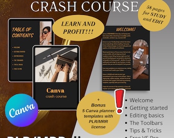 Curso intensivo de Canva con derechos de reventa maestra (libro electrónico digital)