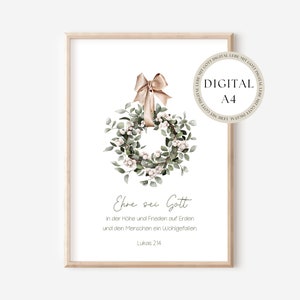 Cartel cristiano | Navidad | digitales | A4 | Versículo de la Biblia