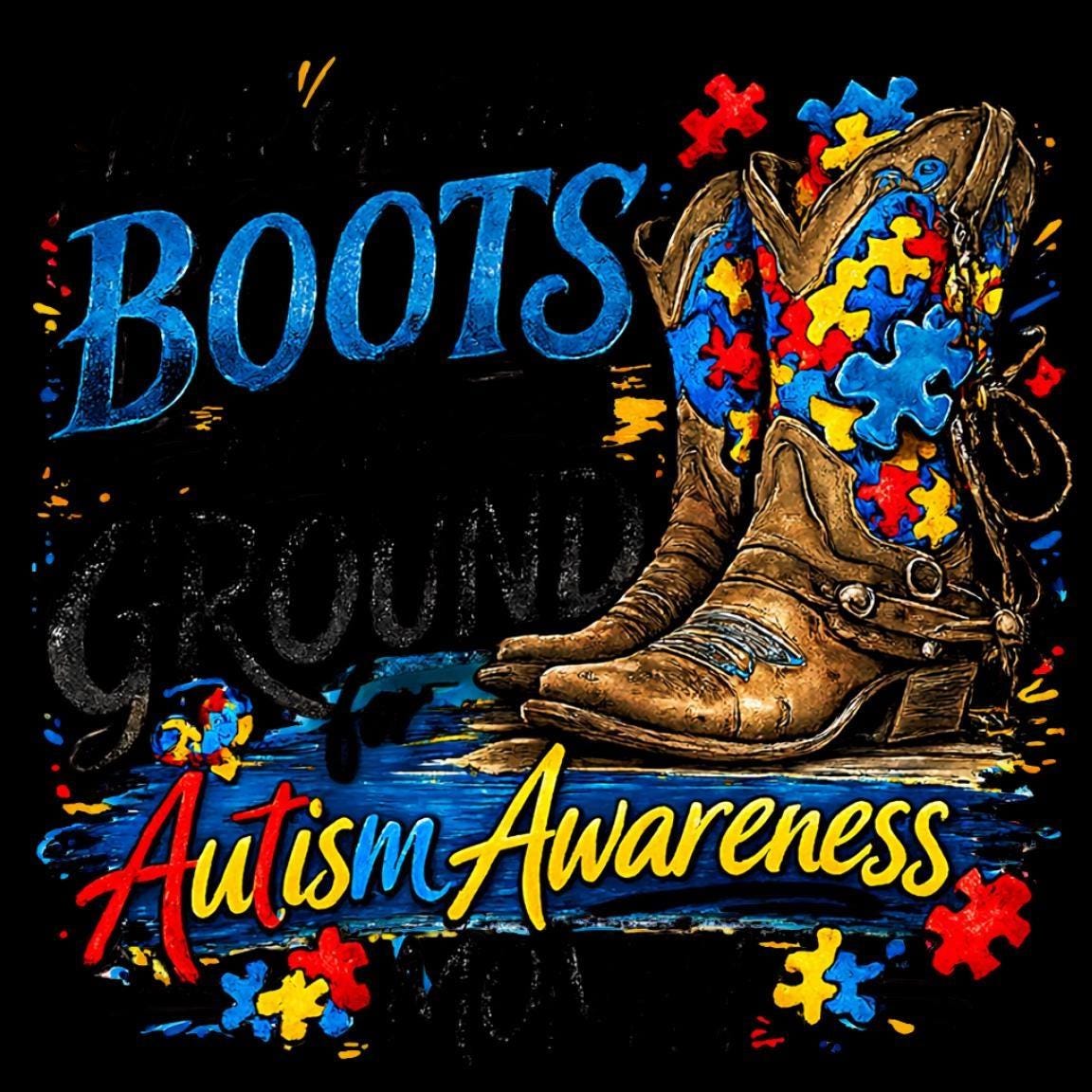 Autism Awareness Boots on the Ground - Etsy