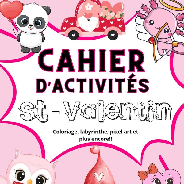 Valentine's Day activity book for children: 20 fun activities for ages 6 and up