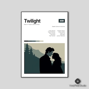 Twilight Inspired Movie Poster, Downloadable Wall Art, Minimalist Movie Art, High Quality, Modern Art, Custom Poster, Home Decor, Home Art