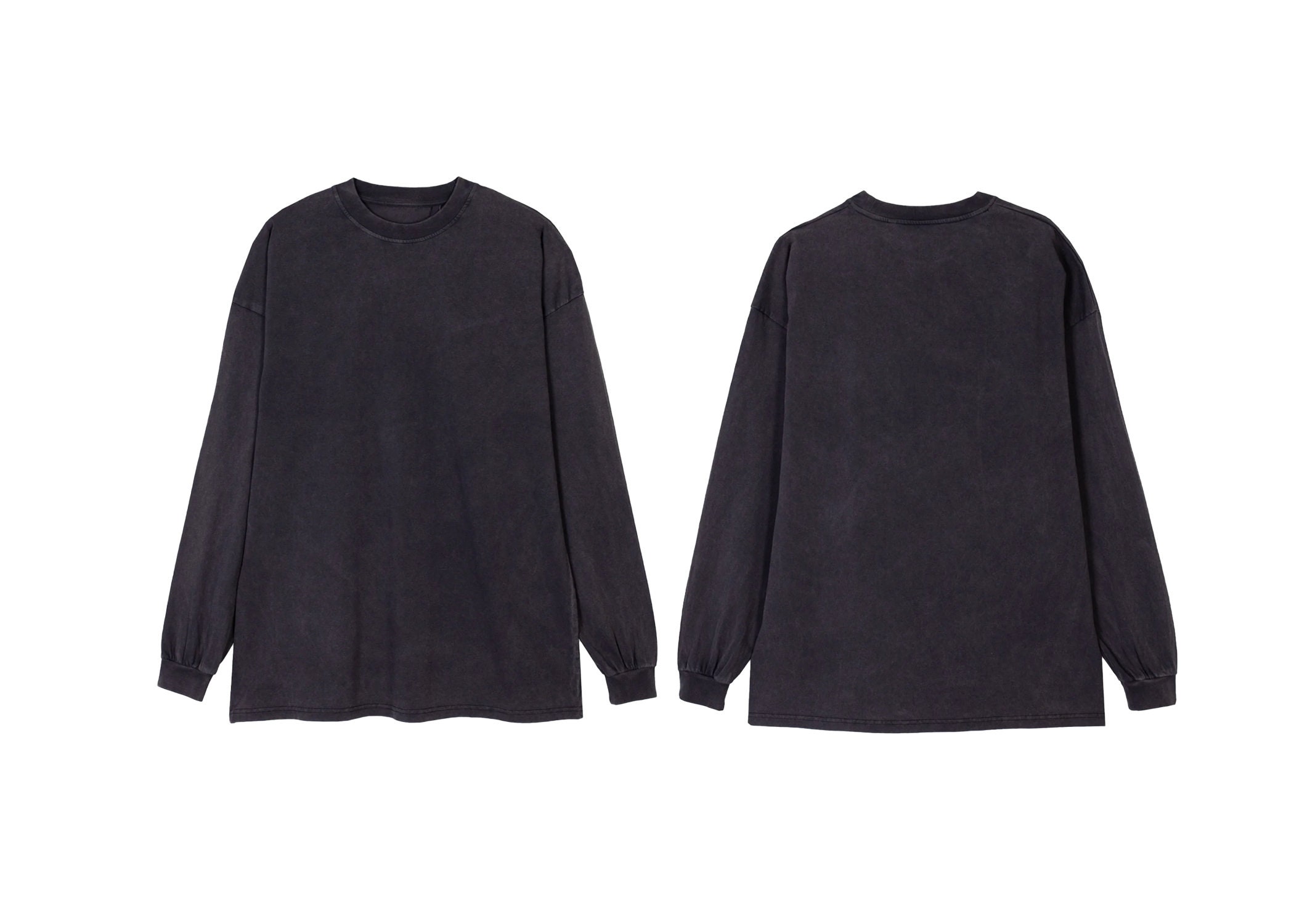 Mockup Large Black T Shirt Vintage Layered Tee 2-in-1 Mockup DORON