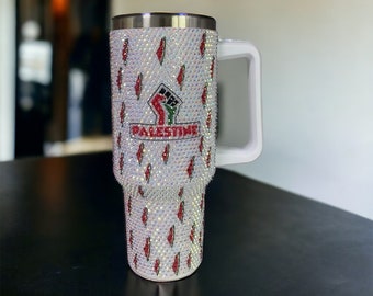 Palestine Water  Melon Tumbler rhinestone