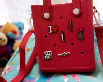 3  Croc  charm purse crossbody bag