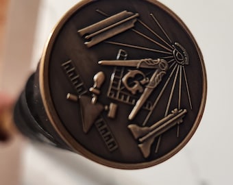 Handmade Masonic Cane: Master Mason Gift