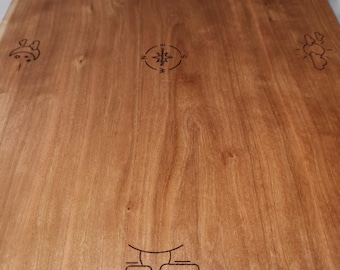 Freemason-Inspired Natural Hardwood Charcuterie Board for Lodge Events and Sentimental Gifts