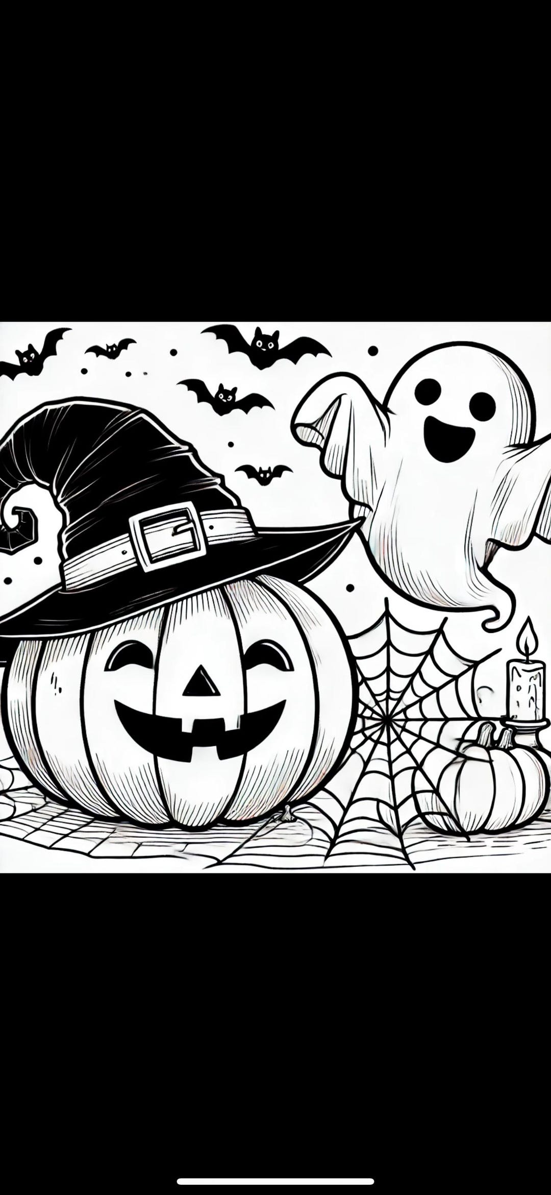 Halloween Coloring Page Etsy