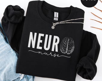 Neuro Krankenschwester Sweatshirt, benutzerdefinierte Neuro Icu Krankenschwester Pullover, Neurologie Krankenschwester Rundhalsausschnitt, Neuro Krankenpflege Schüler Geschenk für Mitarbeiter