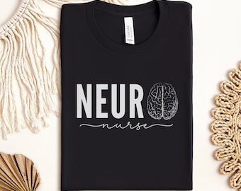 Camiseta de enfermera neurológica, camiseta de enfermera neurológica, camiseta de enfermera de UCI neurológica, estudiante de enfermería neurológica, regalo para enfermera neurológica, regalo de graduación de enfermera