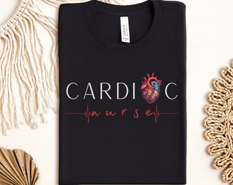 Herz Krankenschwester Shirt, Herz-Kreislauf-Krankenschwester T-Shirt, Geschenk für Herz Krankenschwester, Kardiologie RN EP, Herz Krankenschwester T-Shirt, CVICU Abschlussgeschenk