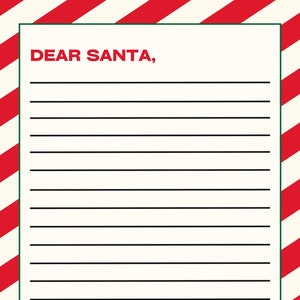 Plantilla de carta a Papá Noel