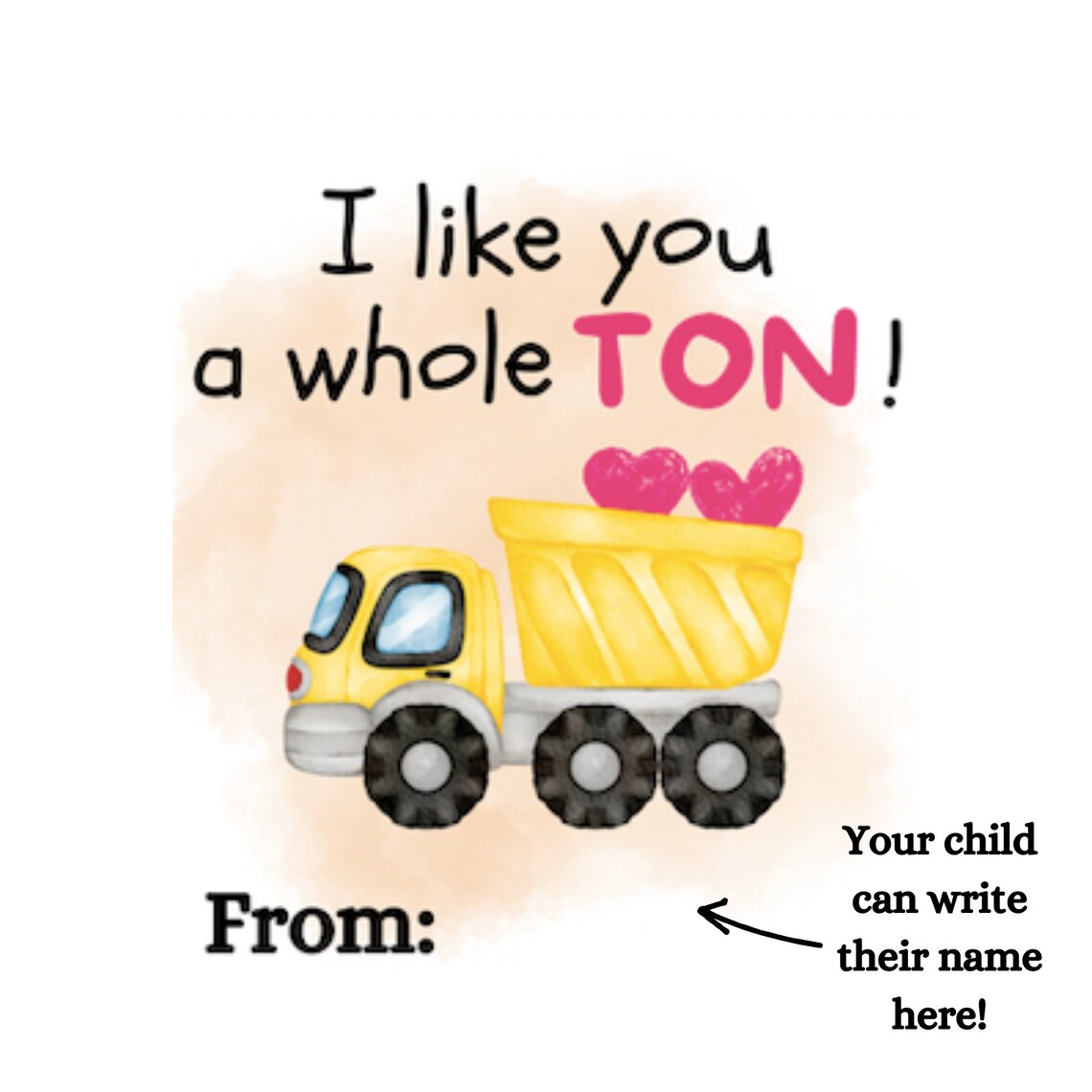 Construction Valentines Card Printable for Kids School Valentines ...