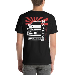 Nissan Skyline R34 Unisex T-Shirt - GTR R34 JDM Shirt - Nissan Skyline Godzilla Enthusiast Tee