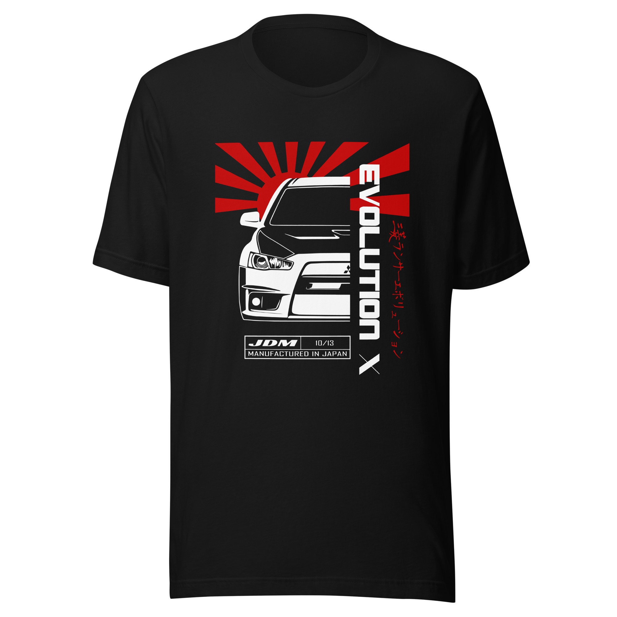Mitsubishi Evolution x Unisex T-Shirt - Lancer Evo 10 JDM Shirt - Mitsubishi Evo x Enthusiast Tee, image size:2000x2000