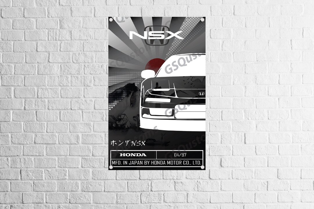 Honda NSX Themed Banner JDM Acura Poster Flag Japan Cars Gearhead