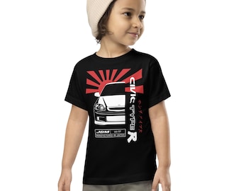 Honda Civic Type R EK9 Toddler T-Shirt- Type R 1st Gen JDM Youth Shirt- Type R Enthusiast Kid's Tshirt - Car Guy Short Sleeve Tee