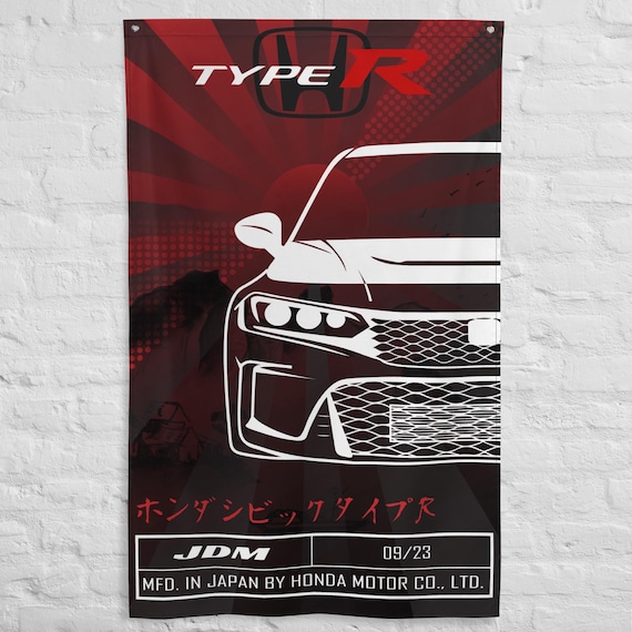 Honda Civic Type R Flag- FL5 Banner- Honda Type R 6th Gen JDM Car