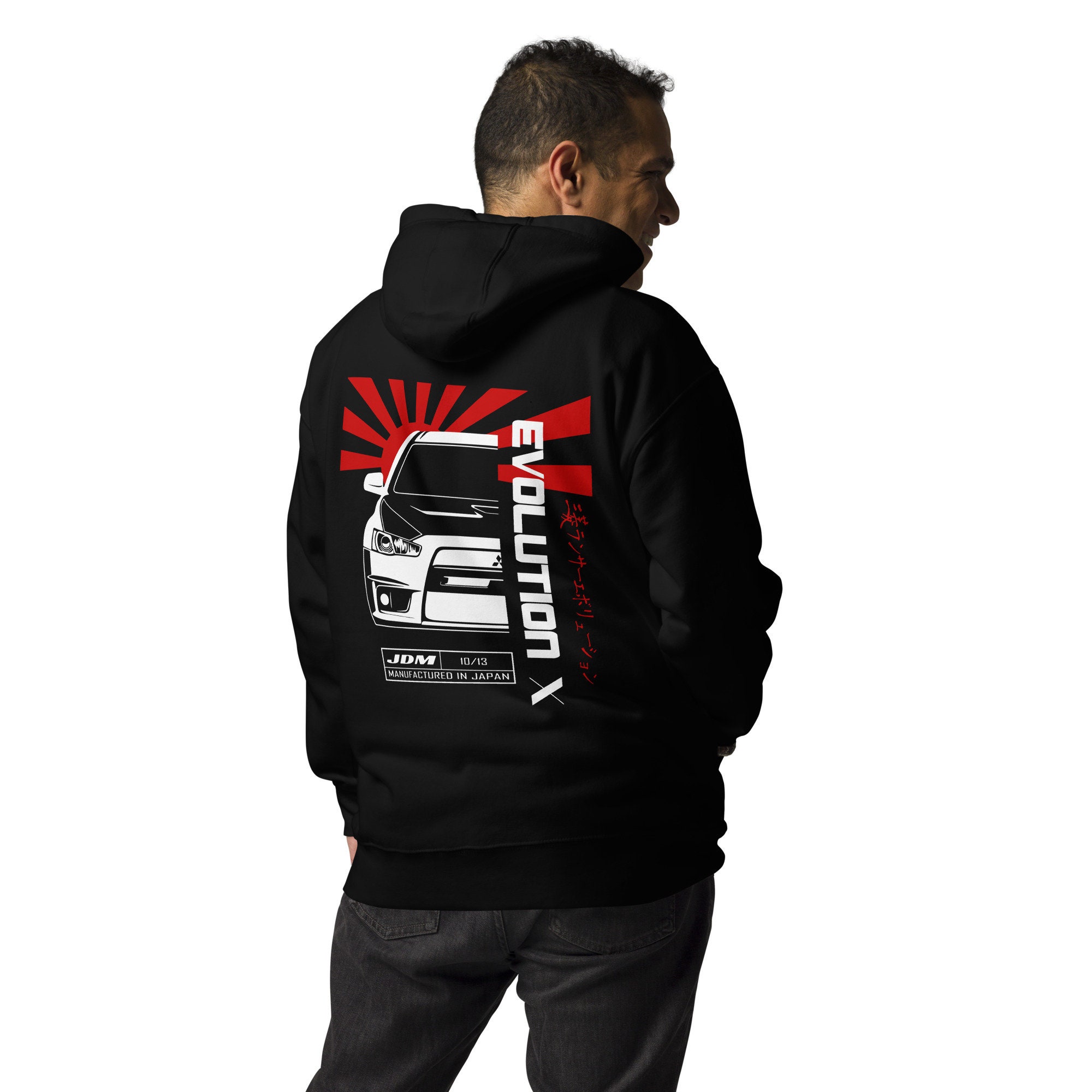 Mitsubishi Evolution X Unisex Hoodie Lancer Evo 10 JDM Sweatshirt Mitsubishi Evo X Hoodie Etsy UK